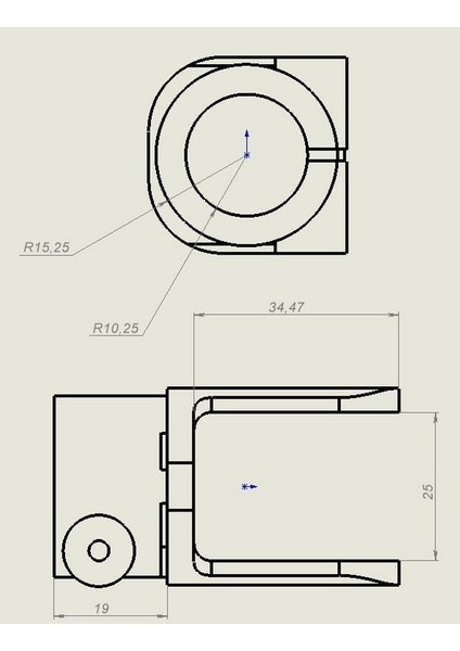 Bir Tripod Için Sürekli Tutucu. Solidworks 2022 (Plastik Aparattır!!!) 3D fiyatları