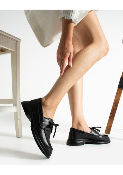 Camelia Kadın Günlük Loafer Siyah Cilt fiyatları