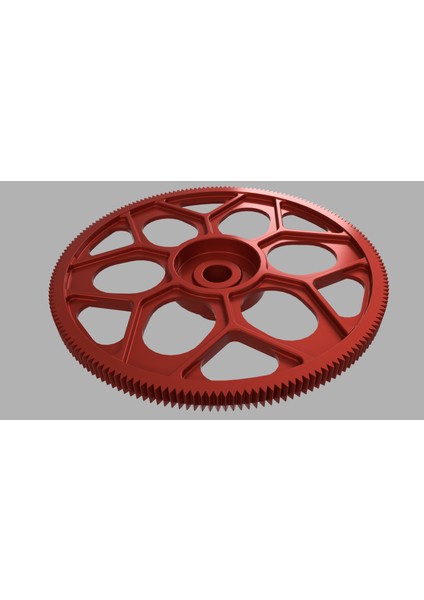 Kuyruk Kontrollü Helikopterin Kuyruğunun Ana Dişlisi (180 Diş) T-Rex 600N (Plastik Aparattır!!!) 3D