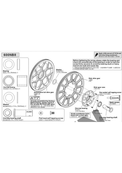 Kuyruk Kontrollü Helikopterin Kuyruğunun Ana Dişlisi (180 Diş) T-Rex 600N (Plastik Aparattır!!!) 3D fırsatları
