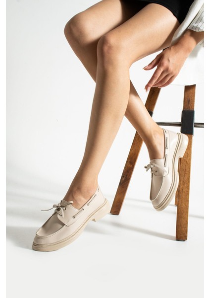 Camelia Kadın Günlük Loafer Bej Cilt