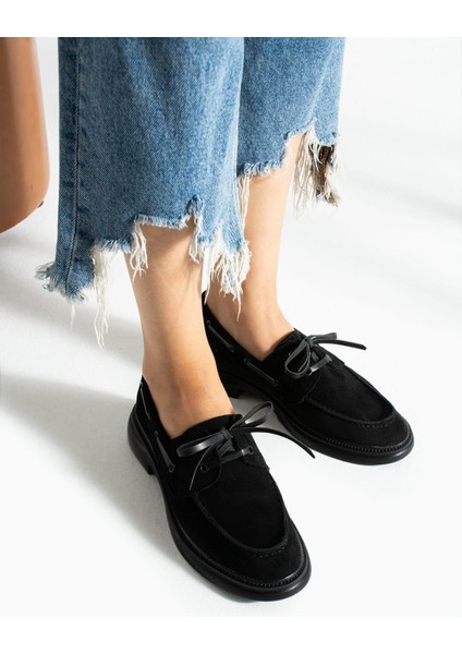 Camelia Kadın Günlük Loafer Siyah Süet fiyatları