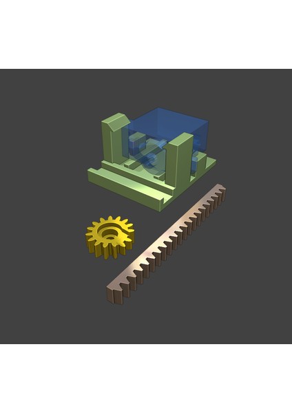 SG90 Servo Sürücü Için Itme Mekanizması (Plastik Aparattır!!!) 3D