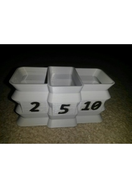 Bozuk Para Için Ayrı Para Kutusu 2 - 5 - 10 (Plastik Aparattır!!!) 3D