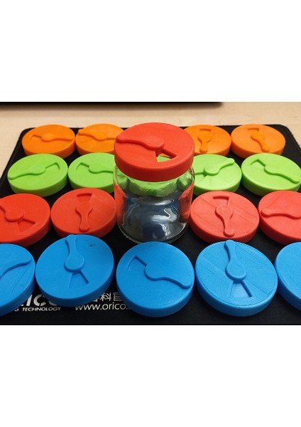 Bebek Maması Kavanozları Için Baharat Kapağı (Plastik Aparattır!!!) 3D