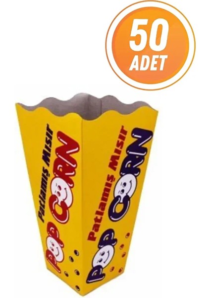 Popcorn Mısır Kutusu 16CM x 8cm x 8cm 50 Adet