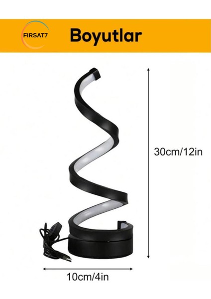 Dekoratif Kıvrımlı Masa Lambası 3 Kademeli Çocuk Odası Ev Ofis Masa Lambası Hediyelik indirimleri