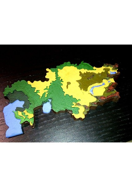Kazakistan Fiziki Haritası (Plastik Aparattır!!!) 3D