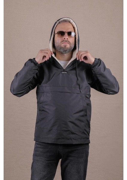 Kanguru Cepli Kürklü Erkek Yağmurluk Mont modelleri