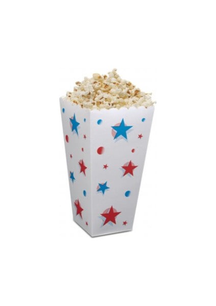 Popcorn Mısır Kutusu Büyük Boy 19CM x 9cm x 9cm 100 Adet