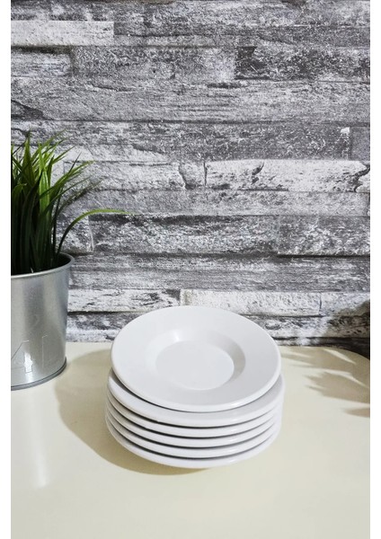 Melamin Kahveci Tipi Çay Tabağı 6 Adet