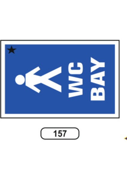Wc Bay Uyarı Ikaz Levhası