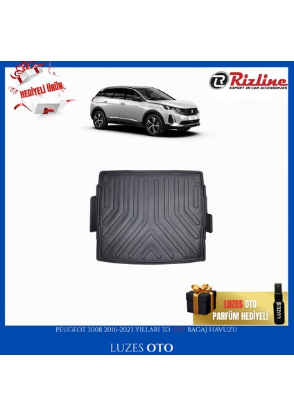 Peugeot 3008 3D Üst Bagaj Havuzu 2017 Model Uyumlu