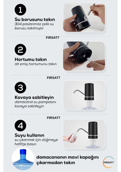 Çift Motorlu Şarjlı Damacana Su Pompası indirimleri