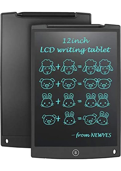 12 Inc Writing LCD Grafik Dijital Kalemli Çizim Tableti Yazı Tahta Not Yazma Eğitim Tableti - Lisinya