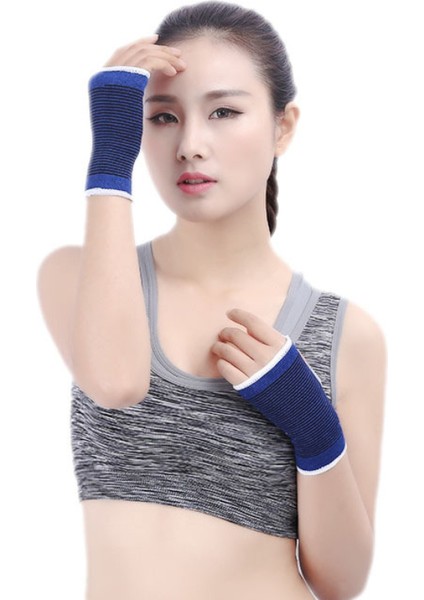 El Bandajı Elastik 1 Çift Fitness Voleybol Unisex Bilek Spor Bandaj El Bileklikleri ile Destekleyici modelleri