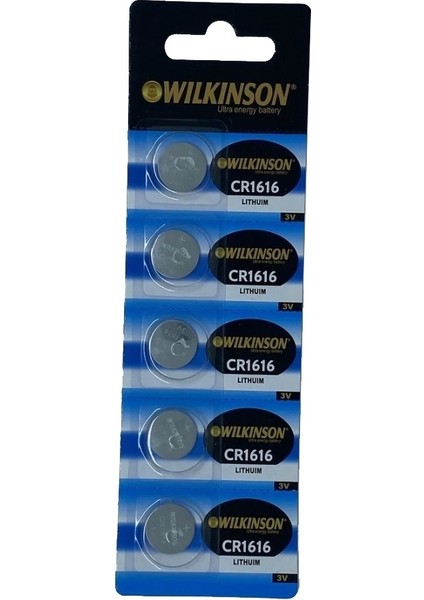 Wılkınson 1616 3V Lityum Düğme Pil 5'li Paket