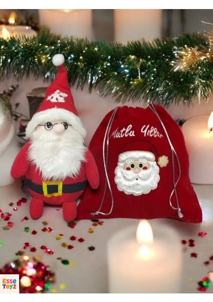 Kırmızı Noel Baba Çuvalı 30X30 Hediye Paketi