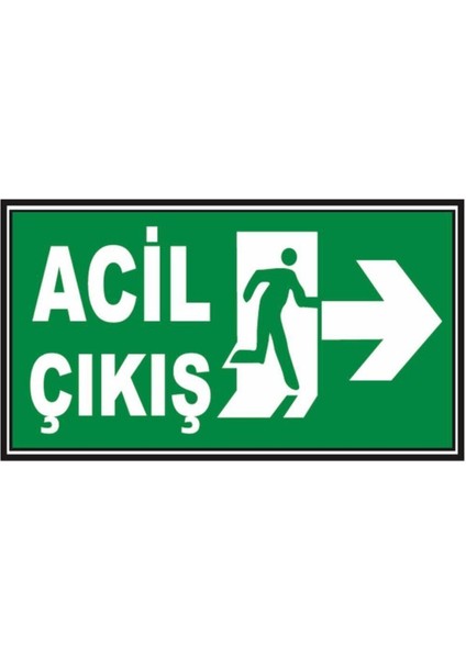 Fosforlu Acil Çıkış Levhası - Fotolümenli - Sağ Yön fiyatları