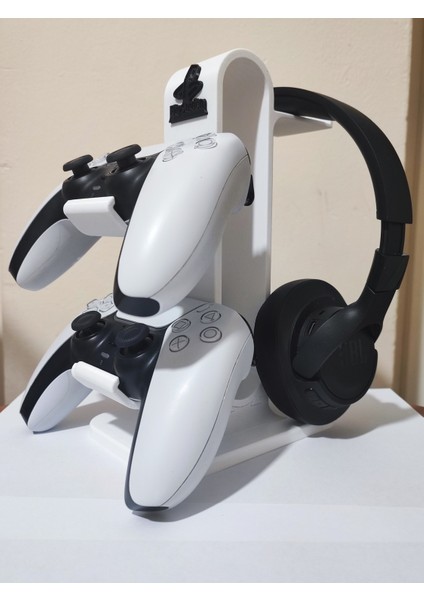 Playstation 5 Dualsense Kontrolcü ve Kulaklık Standı - Şık Tasarım, 3D Baskı, Beyaz Renk fiyatları