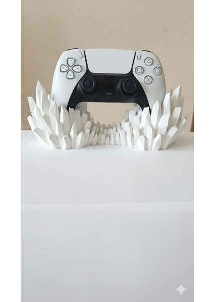 Kristal Tasarım Gamepad Standı | Ps5 Ps4 Xbox Pc Uyumlu | 3D Baskı Dekoratif Tutucu