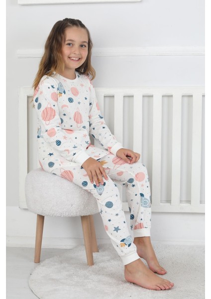 Unisex Çocuk Pijama Takımı %100 Pamuk Uzun Kollu Penye 3-8 Yaş modelleri