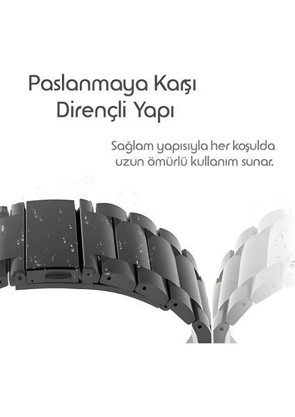 Galaxy Watch 4/5/6/7/fe/40/44/classic/42/43/46/47 Uyumlu 20MM A+Kalite Paslanmaz Çelik Bakla Kordon modelleri