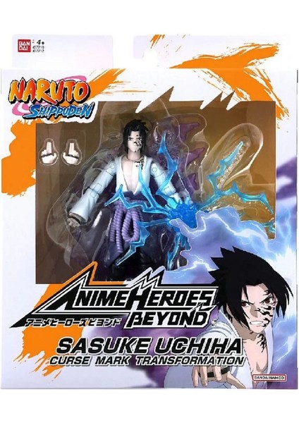 Nessiworld Bandai Anime Heroes Naruto Sasuke Uchiha Figür ve Aksesuar Seti 16 cm modelleri
