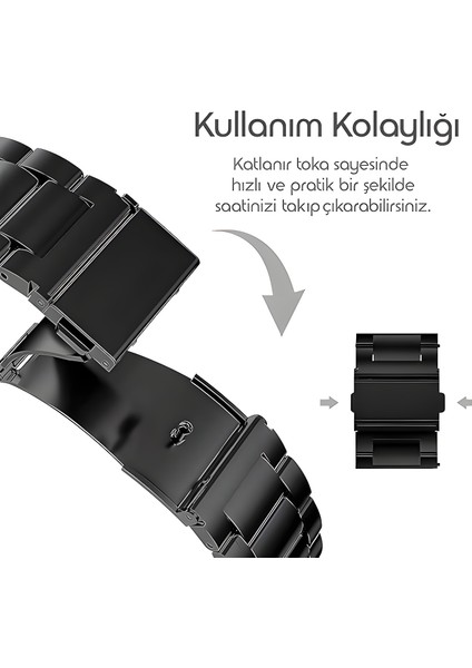 Huawei Watch Gt-Gt2-Gt3 Elegant-Gt4 42MM ve 20MM Uyumlu A+Kalite Paslanmaz Çelik Baklalı Kordon fırsatları