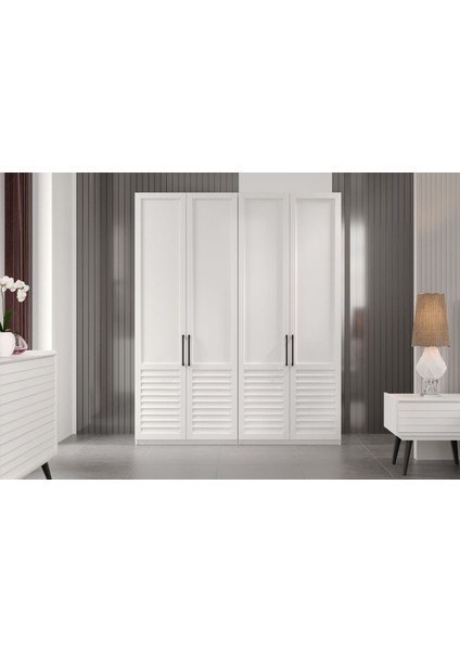 Rent White 4 Kapılı Gardırop