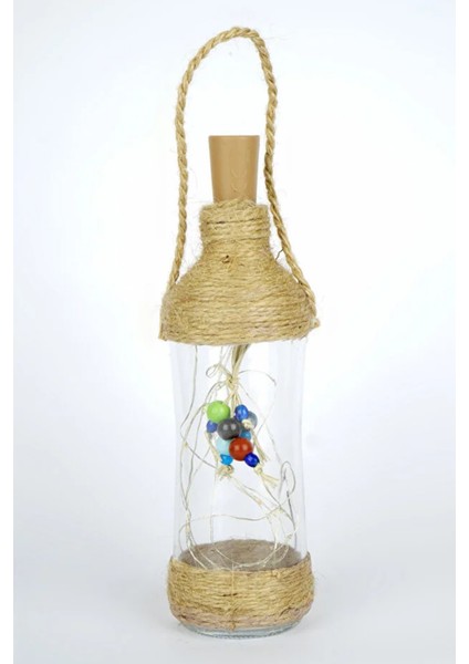 Içi Boncuklu Ledli Cam Şişe Masa Üstü Süsü Biblo Ledli Biblo fiyatları