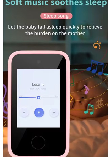 Akıllı Telefon Görünümlü Çocuk Kamerası Çift Kameralı 2.0 Inc 48 Mp 1080P Mp3 Çalar 3 Yaş Üstü