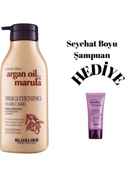 Dökülme Karşıtı Nemlendirici Canlandırıcı Işıltı Verici Argan Marula Şampuan 500 ml