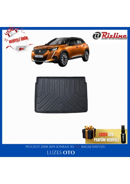 Peugeot 2008 3D Üst Bagaj Havuzu 2021 Model Uyumlu