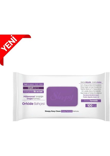 Nessiworld Sleepy Yüzey Temizlik Havlusu 100 Adet Orkide modelleri