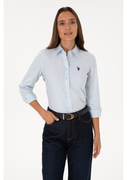 Kadın Açık Mavi Gömlek Basic 50308023-VR003