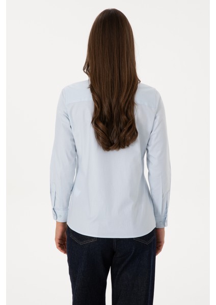 Kadın Açık Mavi Gömlek Basic 50308023-VR003 indirimleri