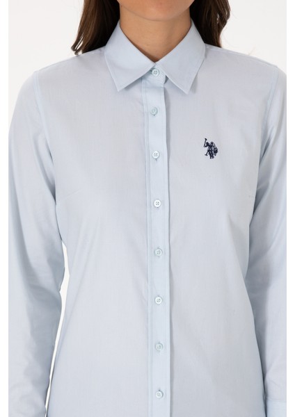 Kadın Açık Mavi Gömlek Basic 50308023-VR003