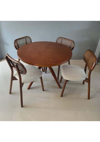 Trio Ahşap Yuvarlak Yemek Masası, Modern Tasarım modelleri