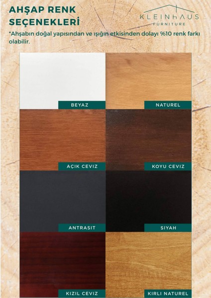 Trio Ahşap Yuvarlak Yemek Masası, Modern Tasarım