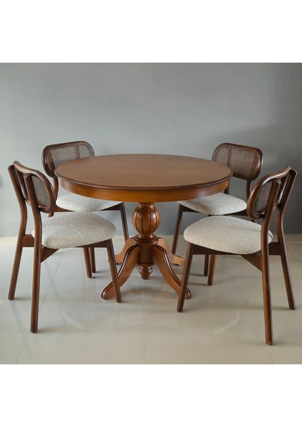 Ibiza Ahşap Yuvarlak Masa Takımı, fiyatları