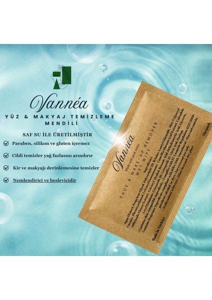 Vannéa Yüz & Makyaj Temizleme Mendili 10’lu Tek Kullanımlık Taşınabilir Tekli Paket fiyatları