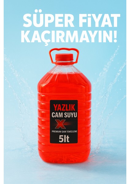 Cam Temizleme Suyu 5 Litre Parfümlü