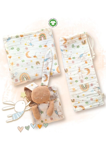 Tuli Harikalar Diyarında Baby Shower Müslin Bebek Hediye Seti modelleri