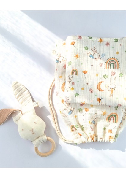 Tuli Harikalar Diyarında Baby Shower Müslin Bebek Hediye Seti