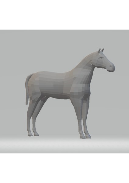 Heykel Atı (Orta Çokgen Model) (Plastik Aparattır!!!) 3D
