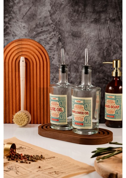 500ML Gökkuşağı Stantlı Şeffaf Kalın Camlı Red Serisi Zeytinyağı ve Ayçiçek Yağı Şişesi fırsatları