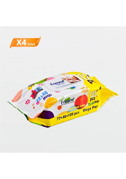 Islak Mendil 120 Li 4 Adet fiyatları