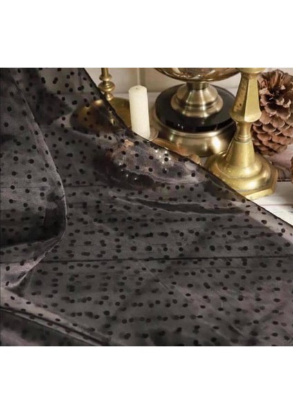 Organize Üzeri Puantiye Desenli Kumaş Siyah Renkte modelleri