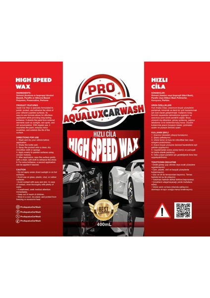 Proaqualuxcarwash Hızlı Cila - Jant Temizleyici